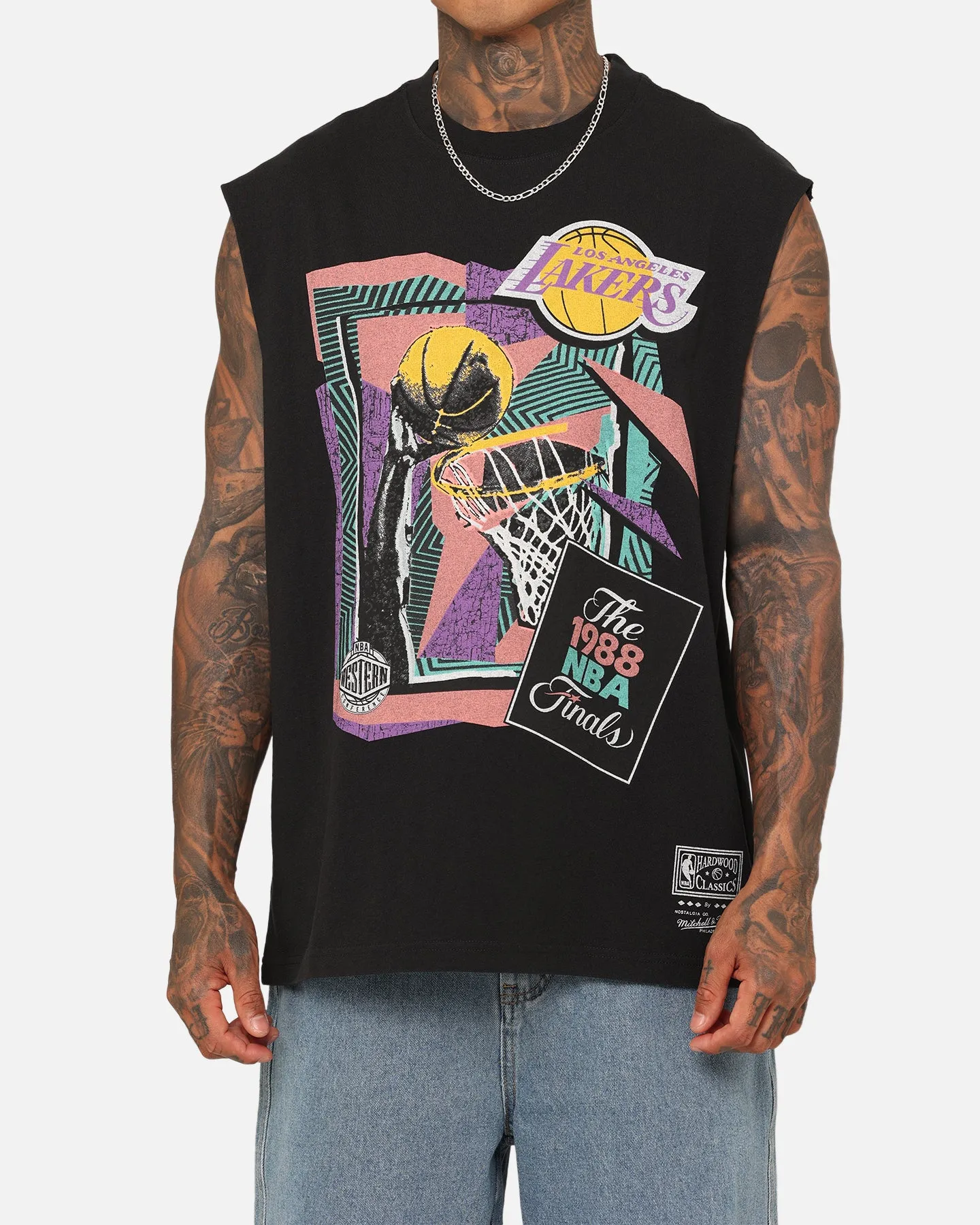 Mitchell & Ness Los Angeles Lakers 1988 Finals Muscle T-Shirt Black