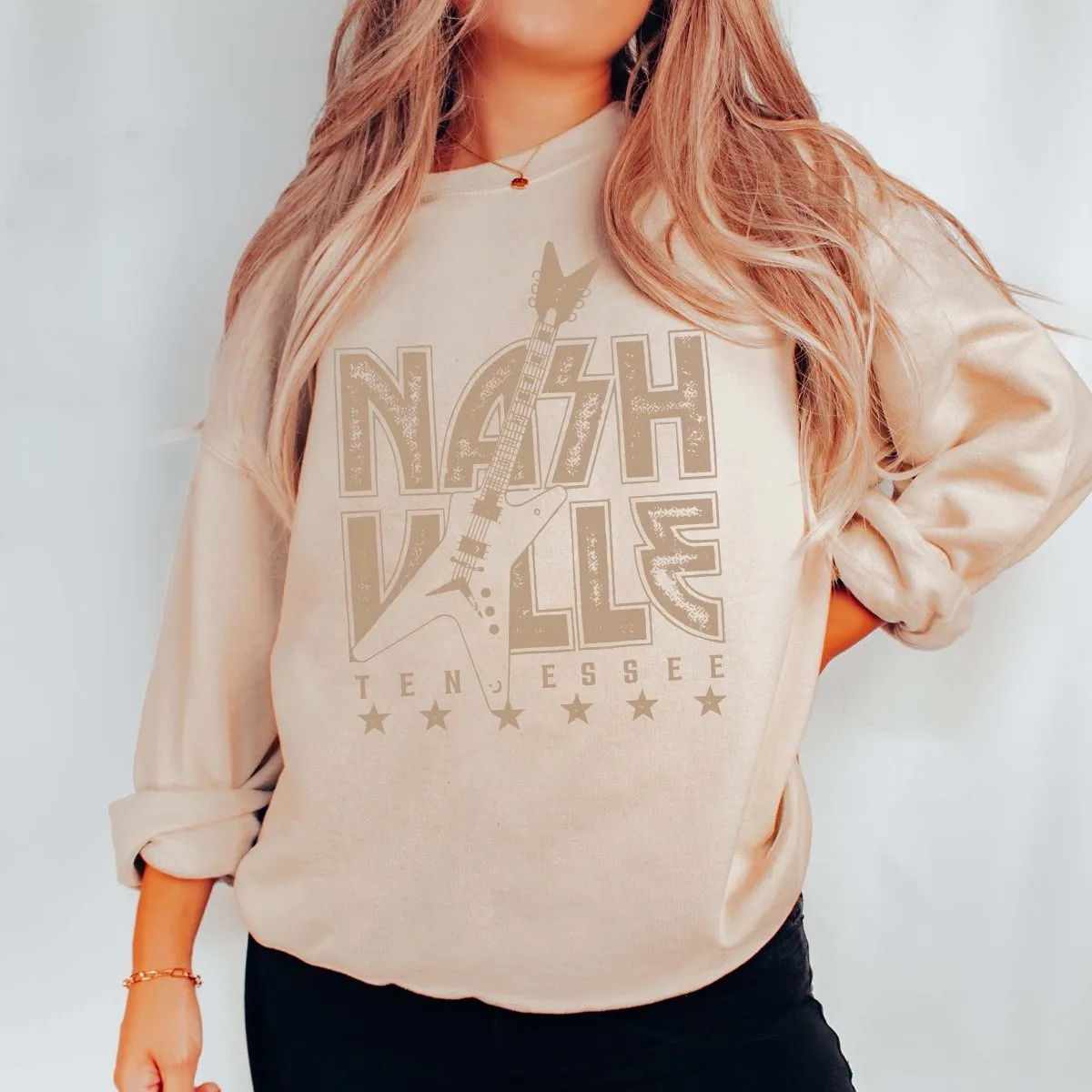 Nashville Tennessee Guitar Sweatshirt