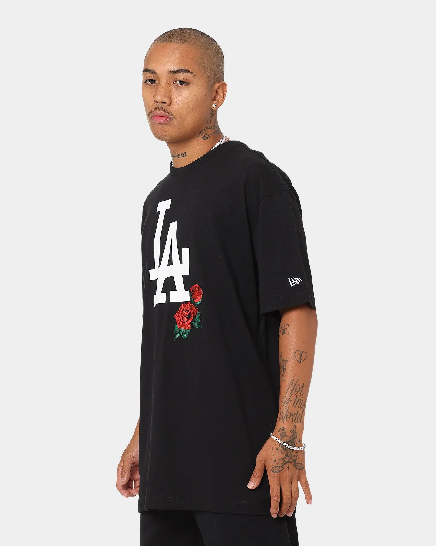 New Era Los Angeles Dodgers Rose Oversized T-Shirt Black