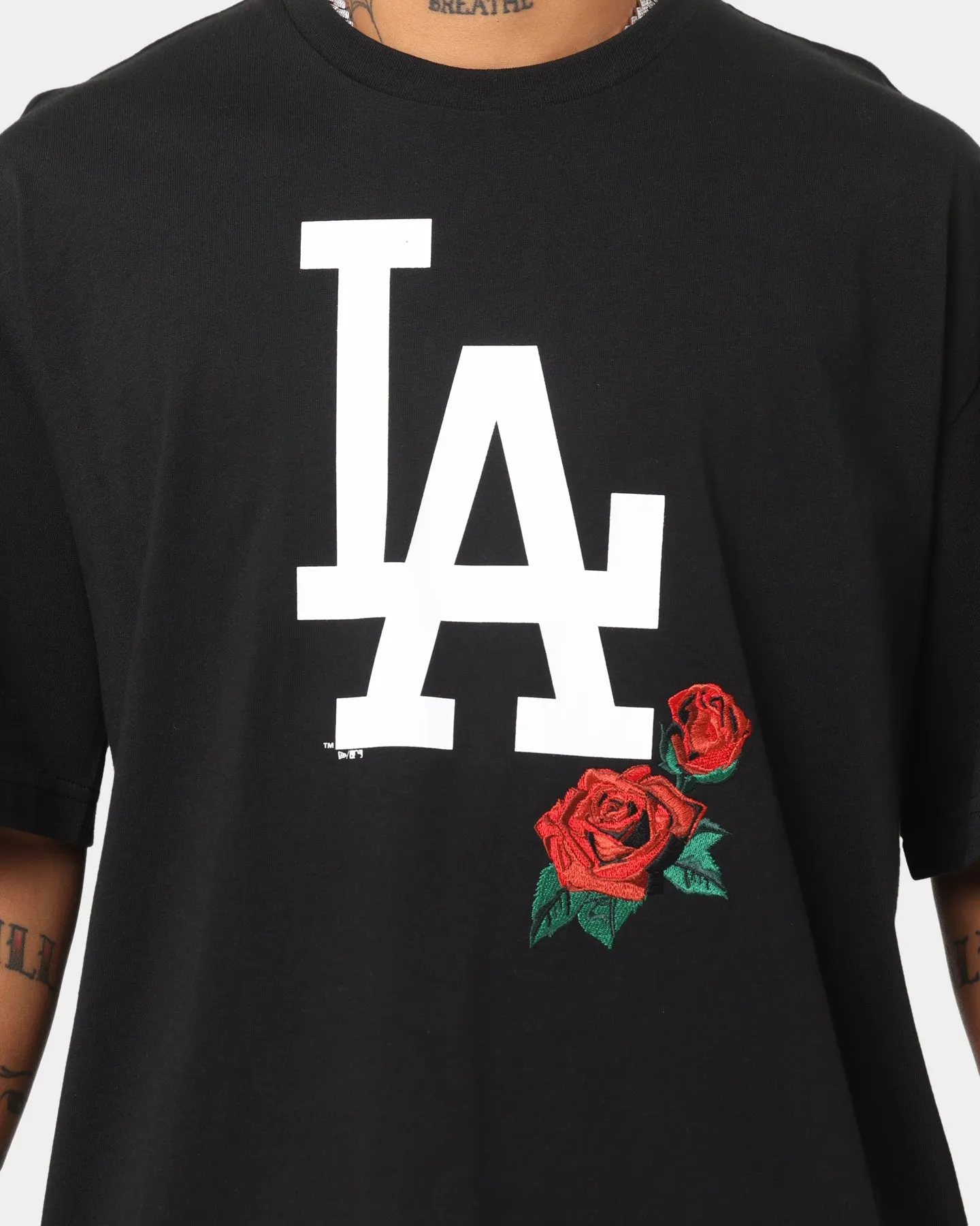 New Era Los Angeles Dodgers Rose Oversized T-Shirt Black