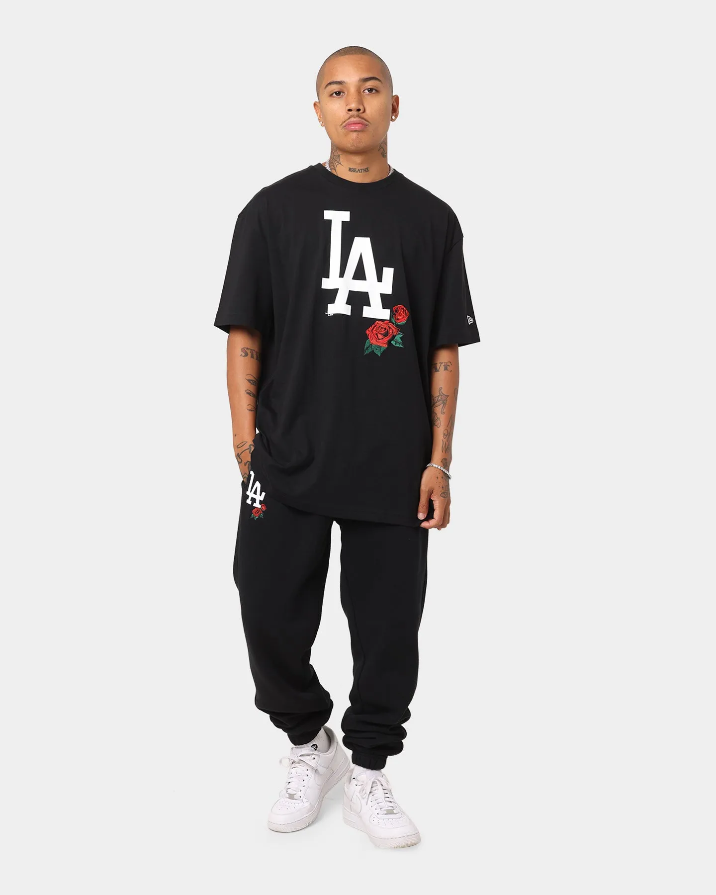 New Era Los Angeles Dodgers Rose Oversized T-Shirt Black