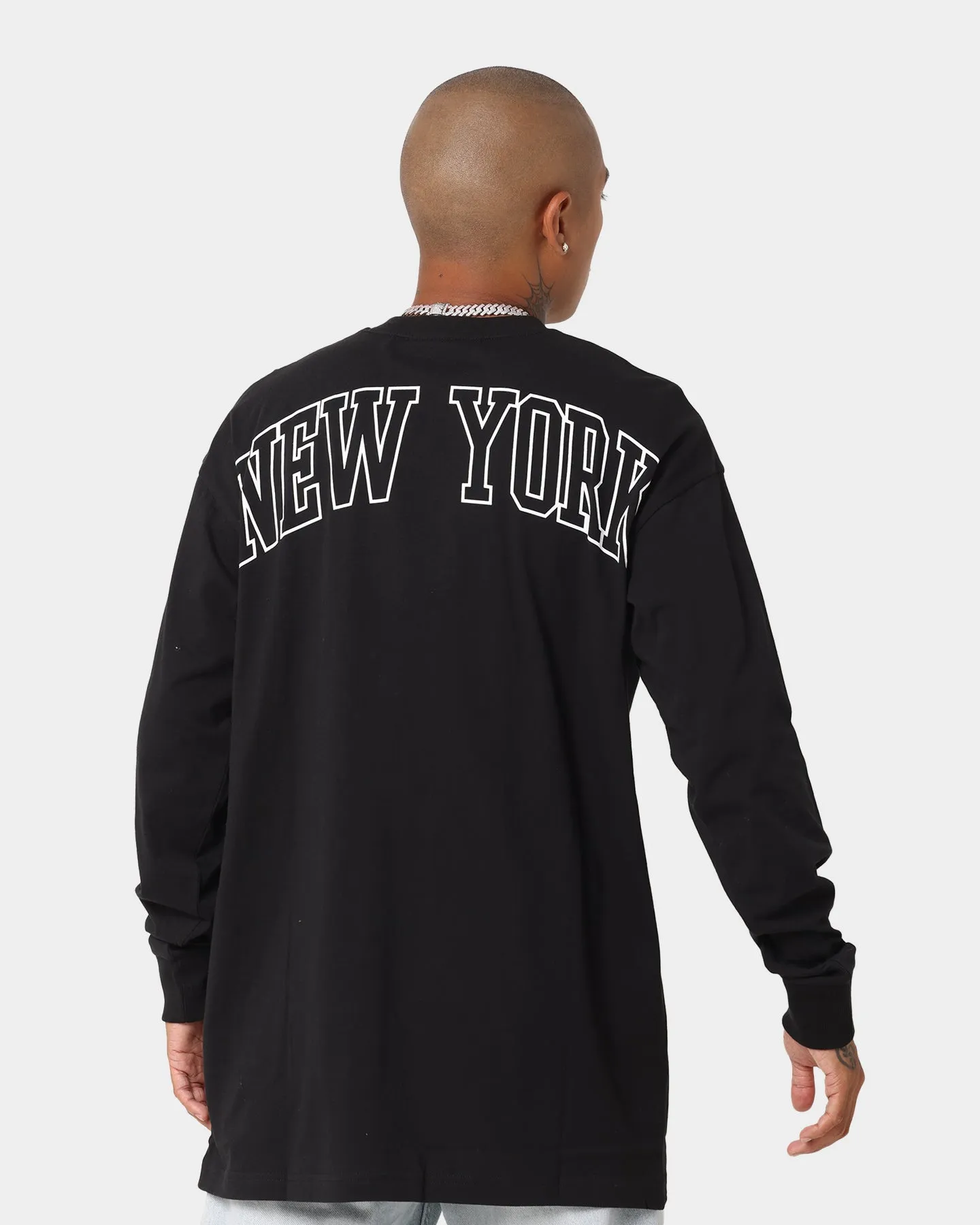 New Era New York Yankees Back Print Long Sleeve T-Shirt Black