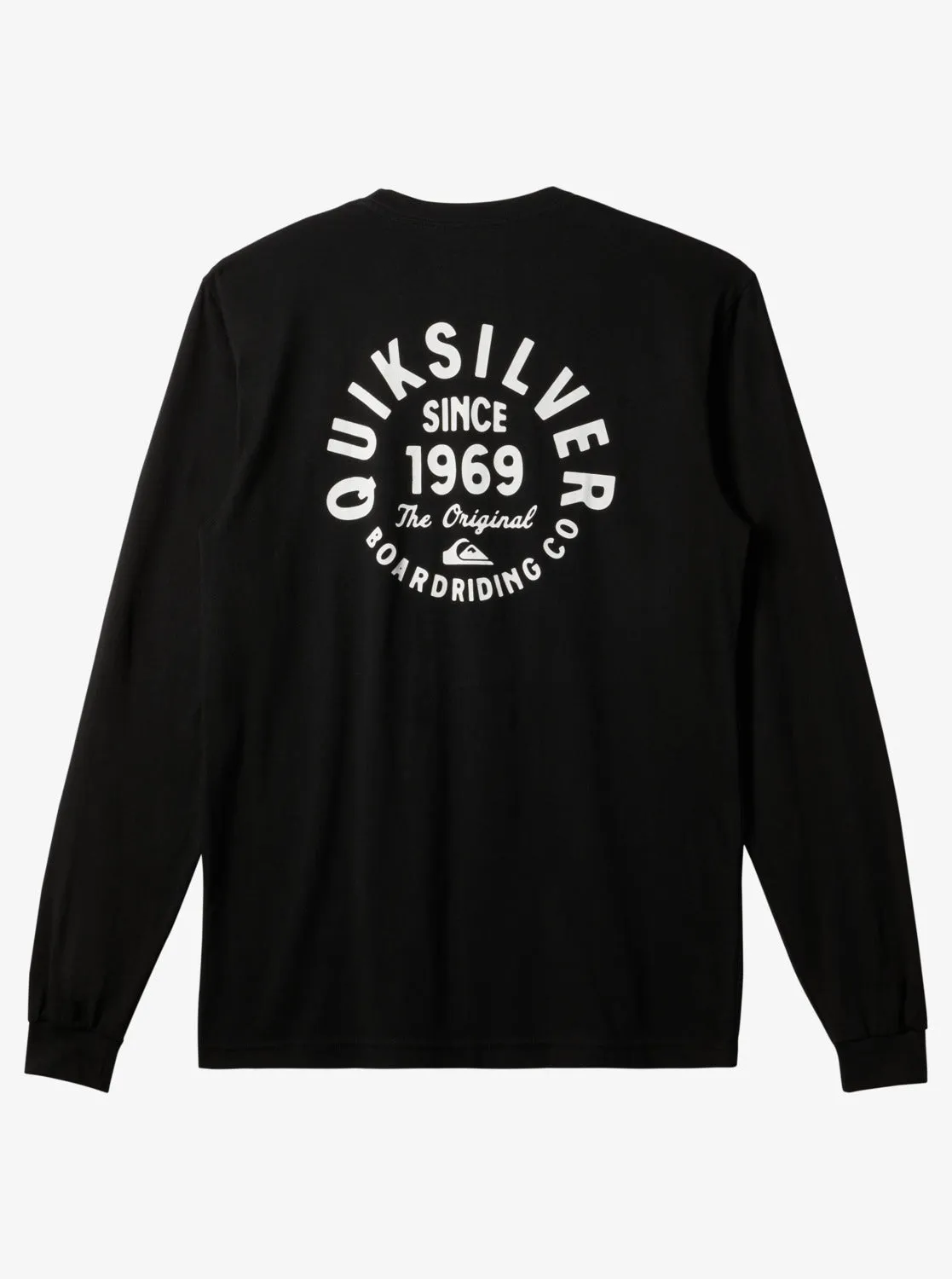 Quiksilver Circled Script L/S Tee-Black