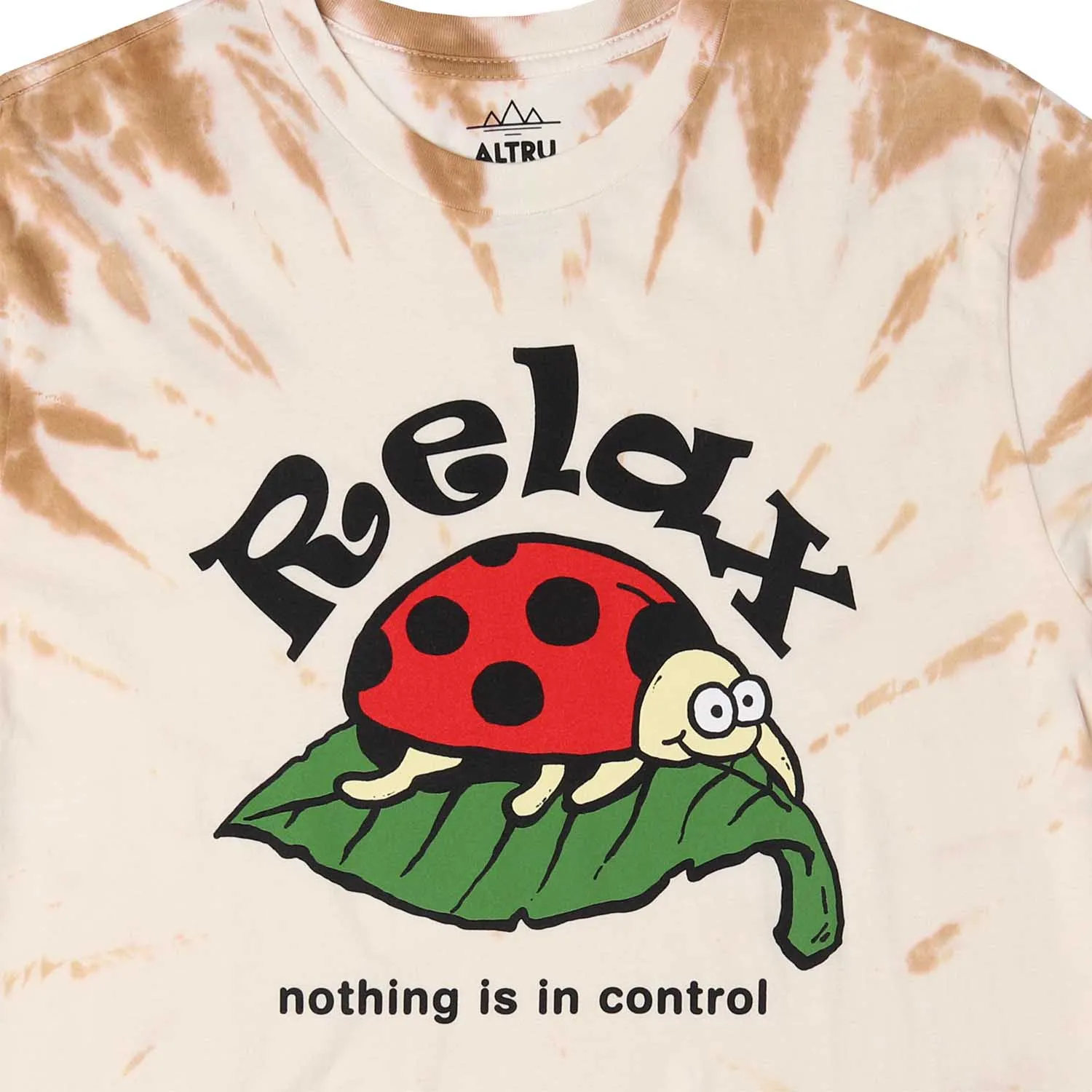 Relax Ladybug tie dye graphic tee