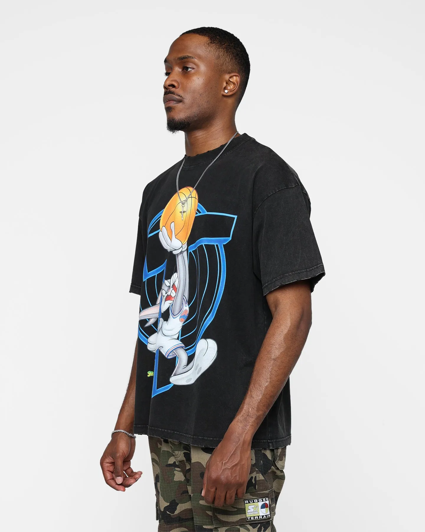 Renowned LA X Looney Tunes Bugs Airbrush T-Shirt Black