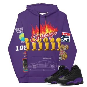 Retro 13 Court Purple Hoodie