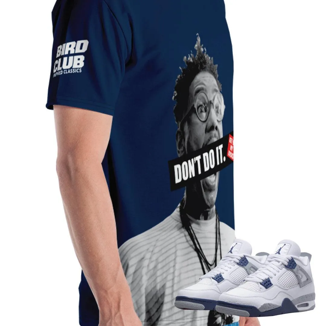 Retro 4 Midnight Navy Cement Buggin' Shirt