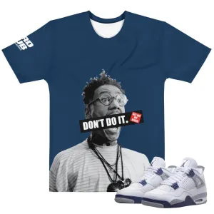 Retro 4 Midnight Navy Cement Buggin' Shirt