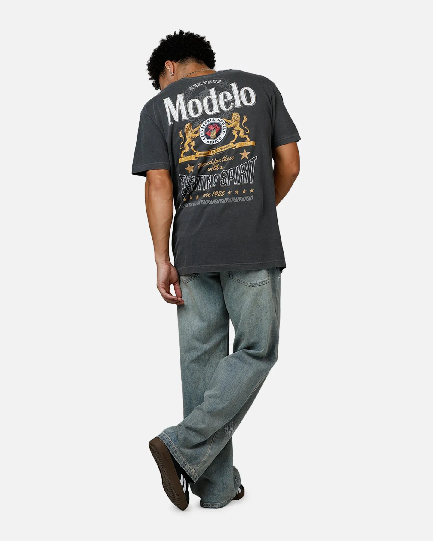 Ripple X Modelo Fighting Spirit T-Shirt Washed Black