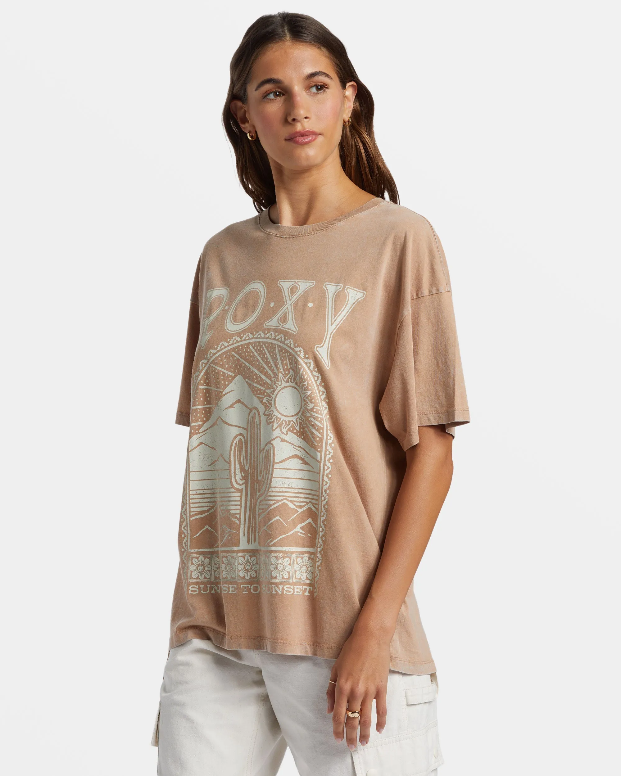 Saguaro Oversized T-Shirt - Cinnamon Swirl