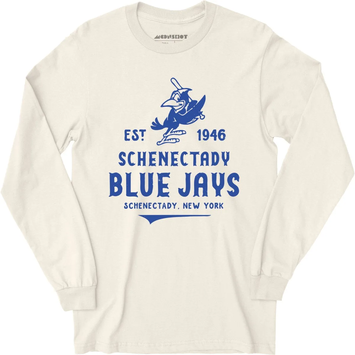 Schenectady Blue Jays - New York - Vintage Defunct Baseball Teams - Long Sleeve T-Shirt