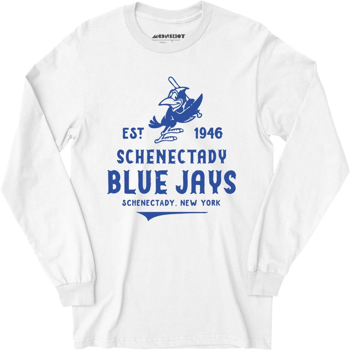 Schenectady Blue Jays - New York - Vintage Defunct Baseball Teams - Long Sleeve T-Shirt