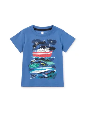 Sea Life Graphic Tee - Mariner Blue