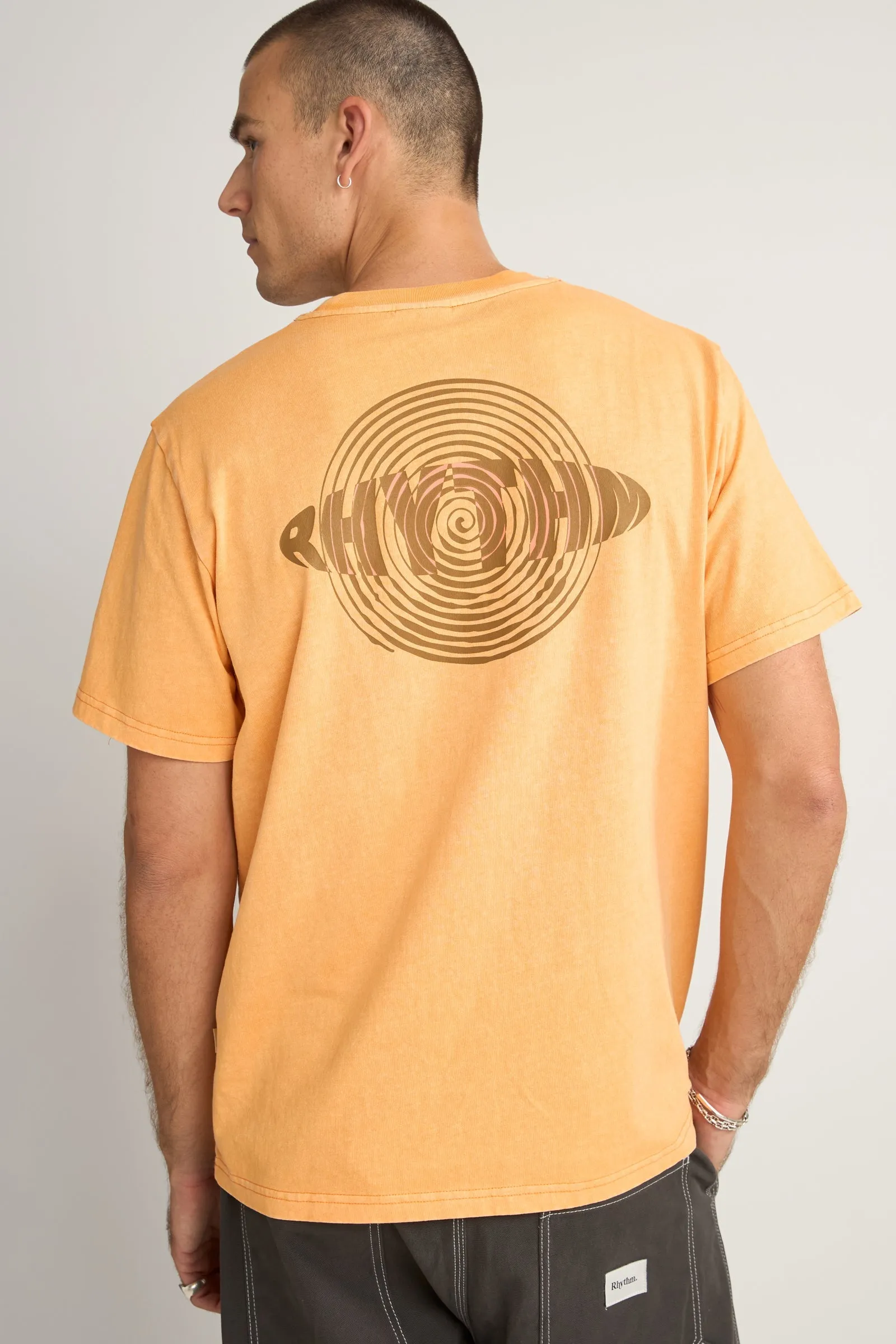 Sound Printed Vintage Ss T Shirt Orange