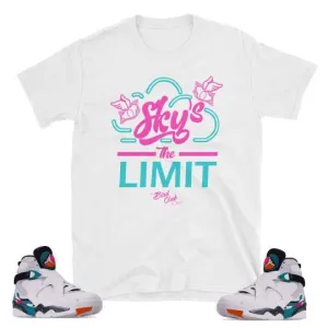 South Beach Jordan 8 "Sky's the Limit" tee