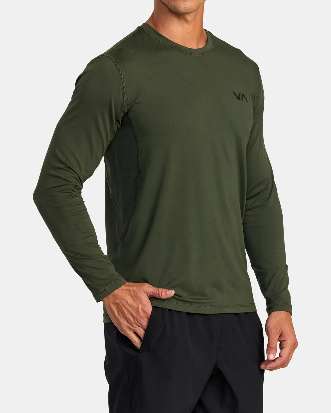 Sport Vent Long Sleeve Tee - Dark Olive