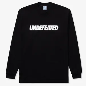 Undefeated Big Logo Long Sleeve Tee Black