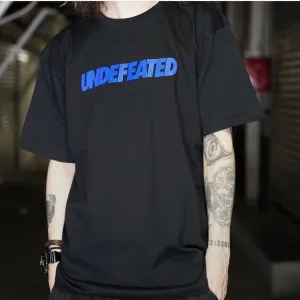 Undefeated Blue Logo Tee Black