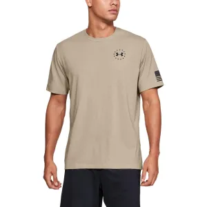 Under Armour Freedom Flag T-Shirt, Desert Sand//Black