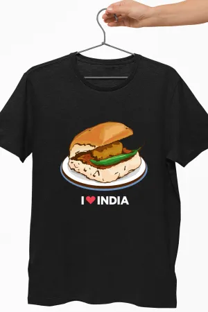 Vada Pav - Styched in India Graphic T-Shirt White Color