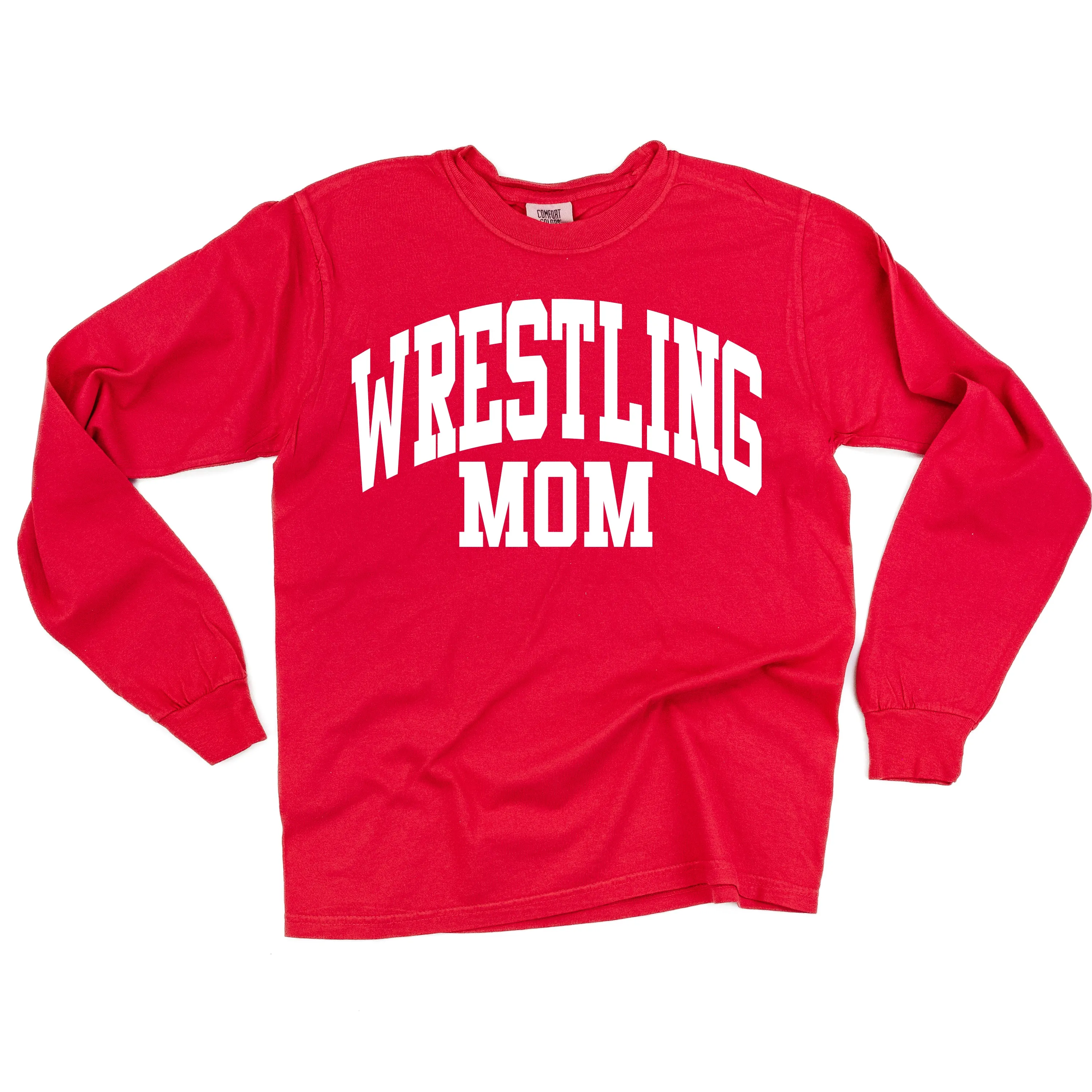 Varsity Style - WRESTLING MOM - LONG SLEEVE COMFORT COLORS TEE