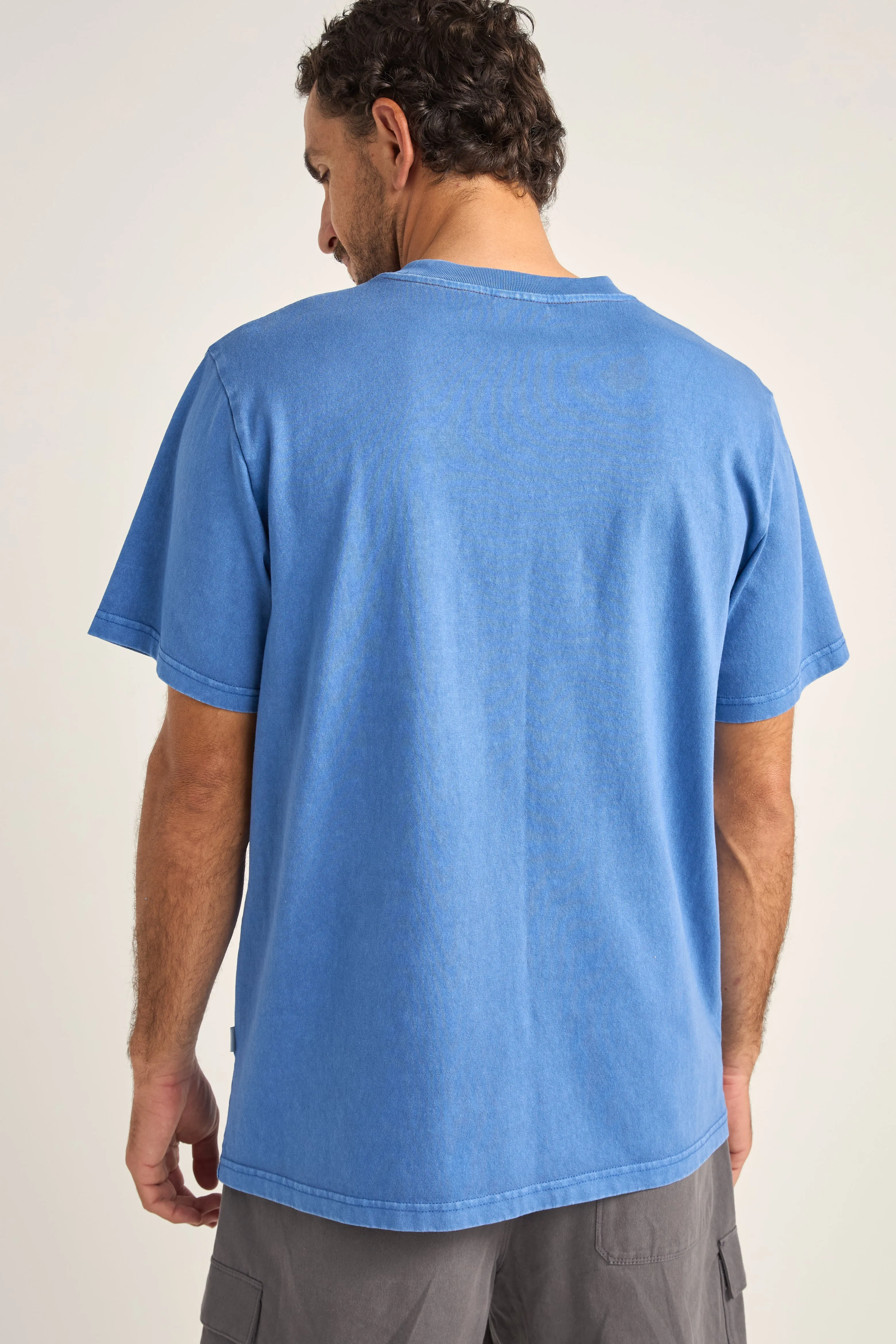 Vol127 Vintage Ss T Shirt Blue