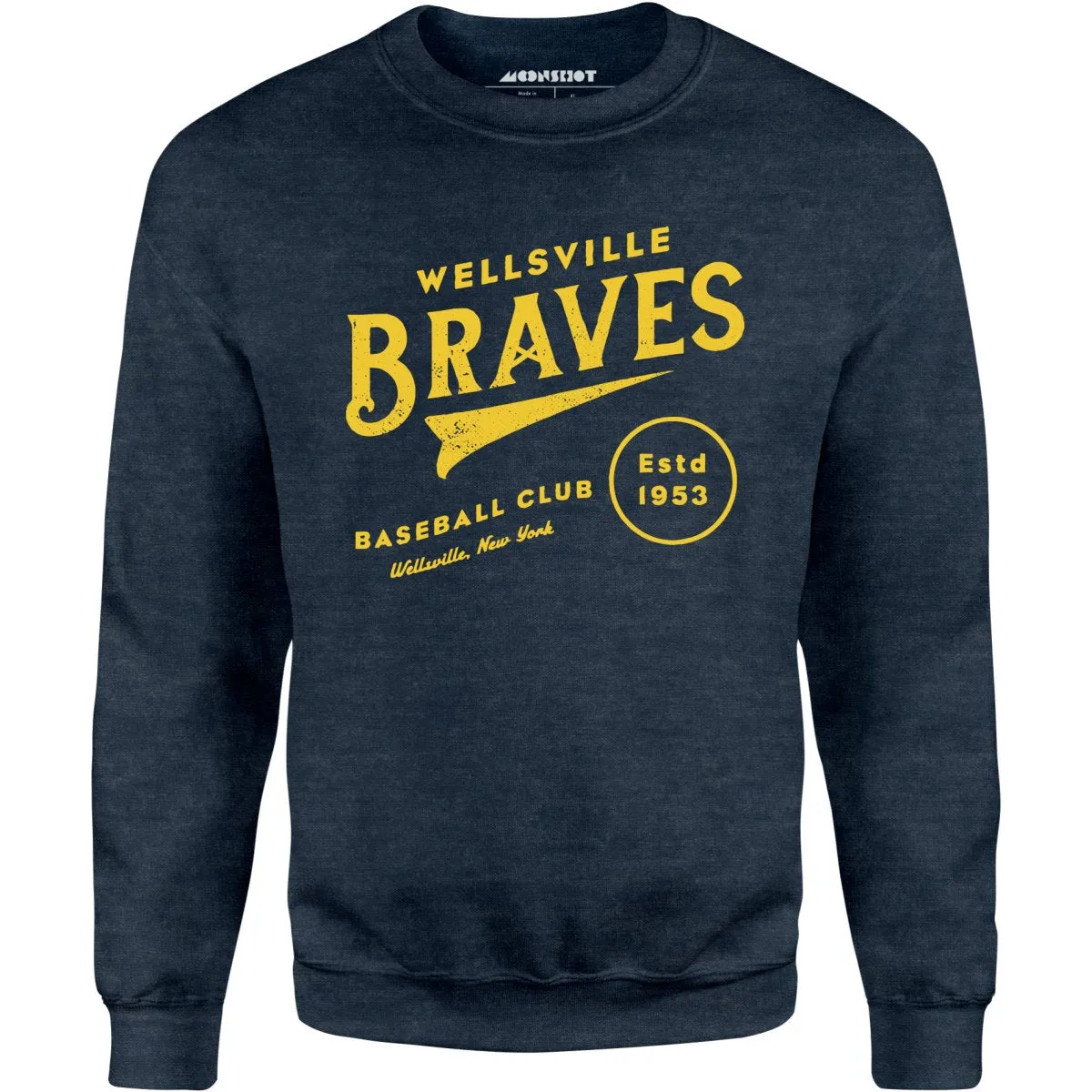 Wellsville Braves - New York - Vintage Defunct Baseball Teams - Unisex Sweatshirt