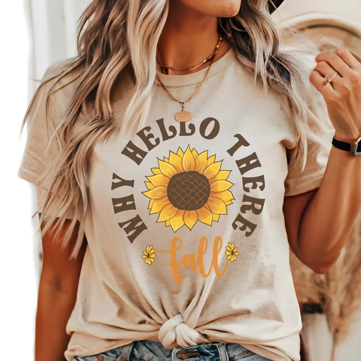 Why Hello There Fall Wholesale Bella Graphic Tee - Quick Shipping