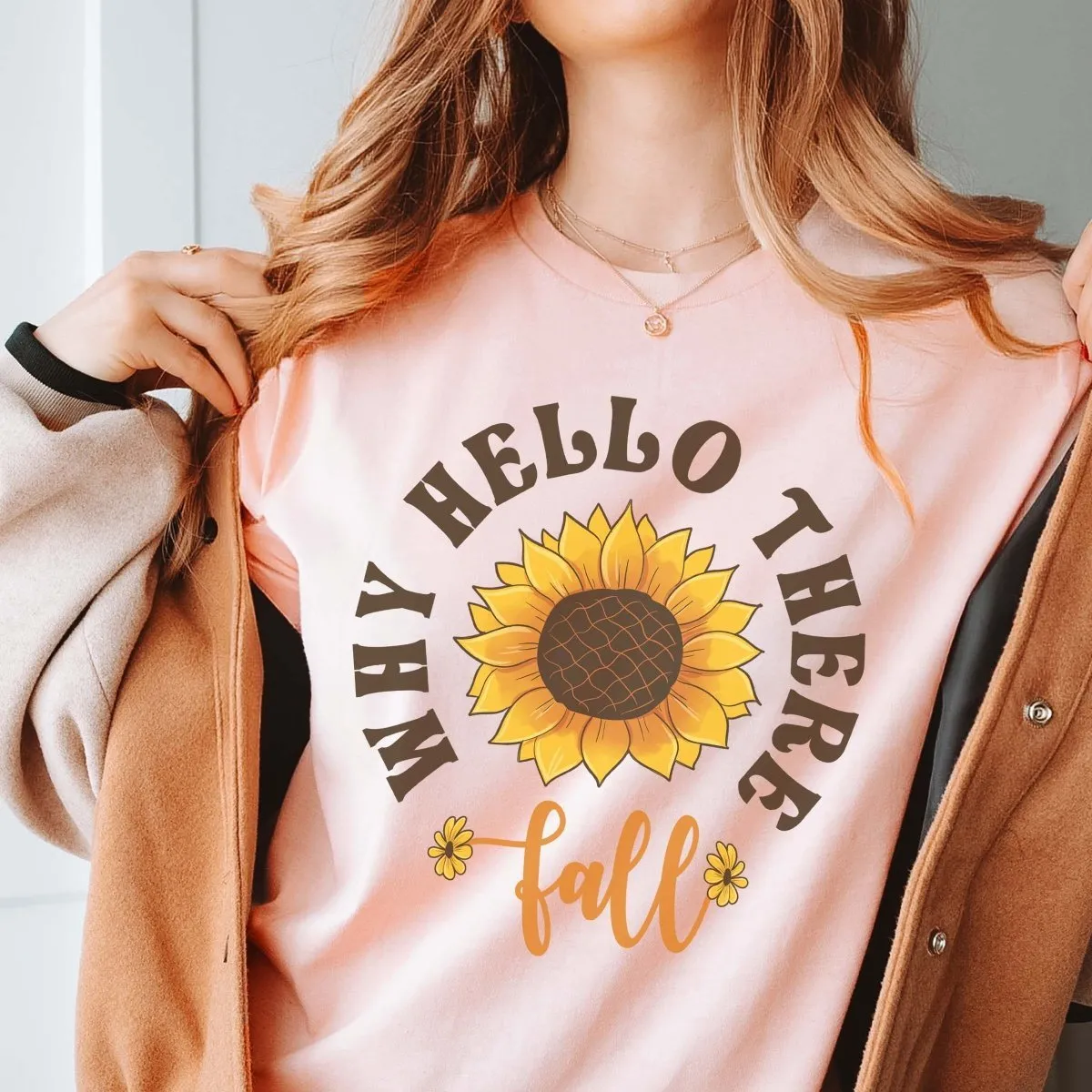 Why Hello There Fall Wholesale Bella Graphic Tee - Quick Shipping