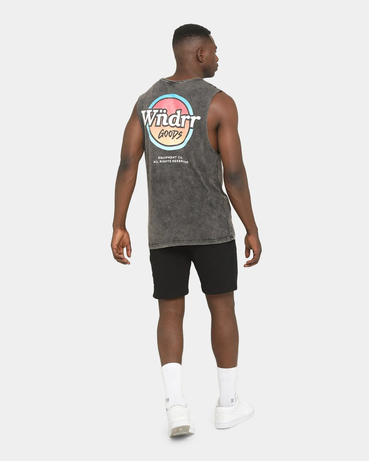 WNDRR Heat Muscle Top Washed Black