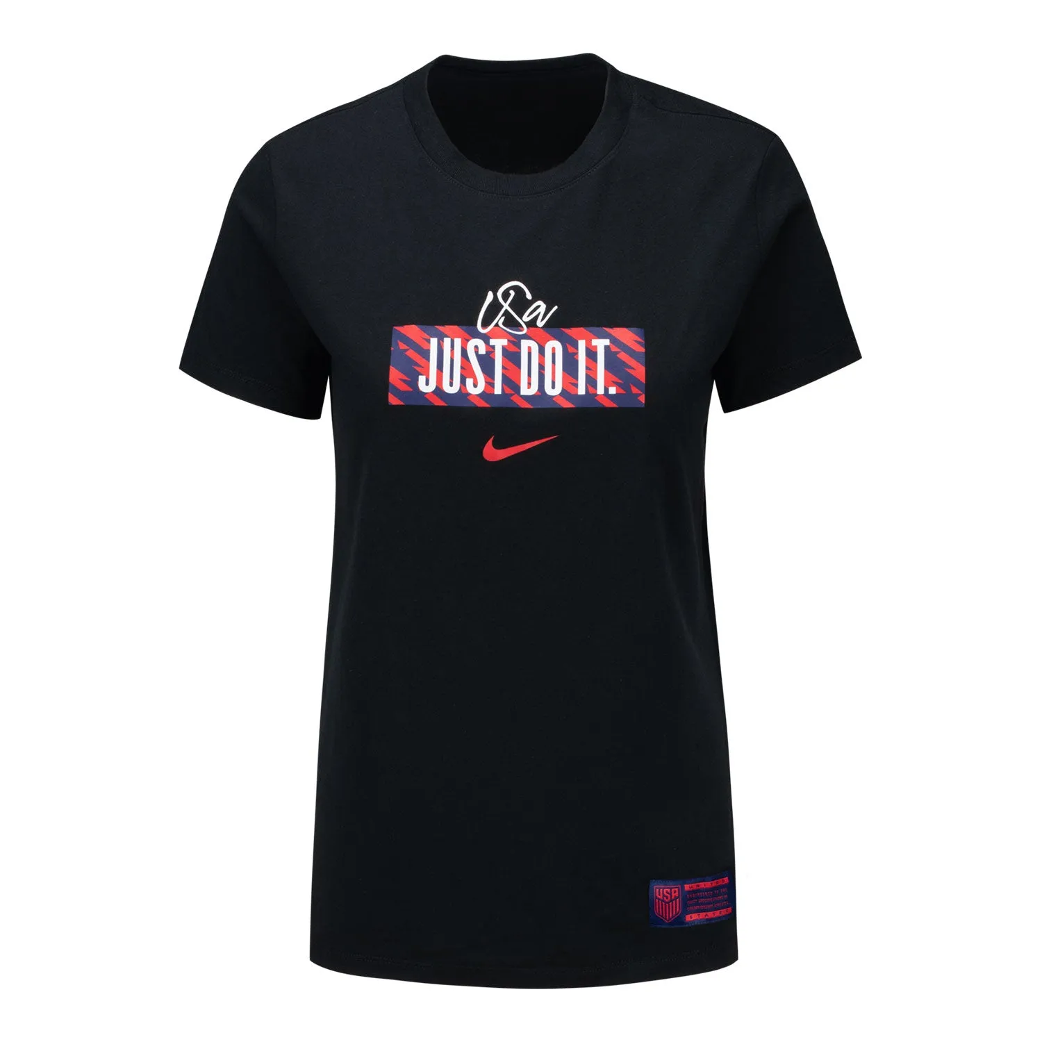 Women's Nike USA Just Do It Tri-Blend Black Tee