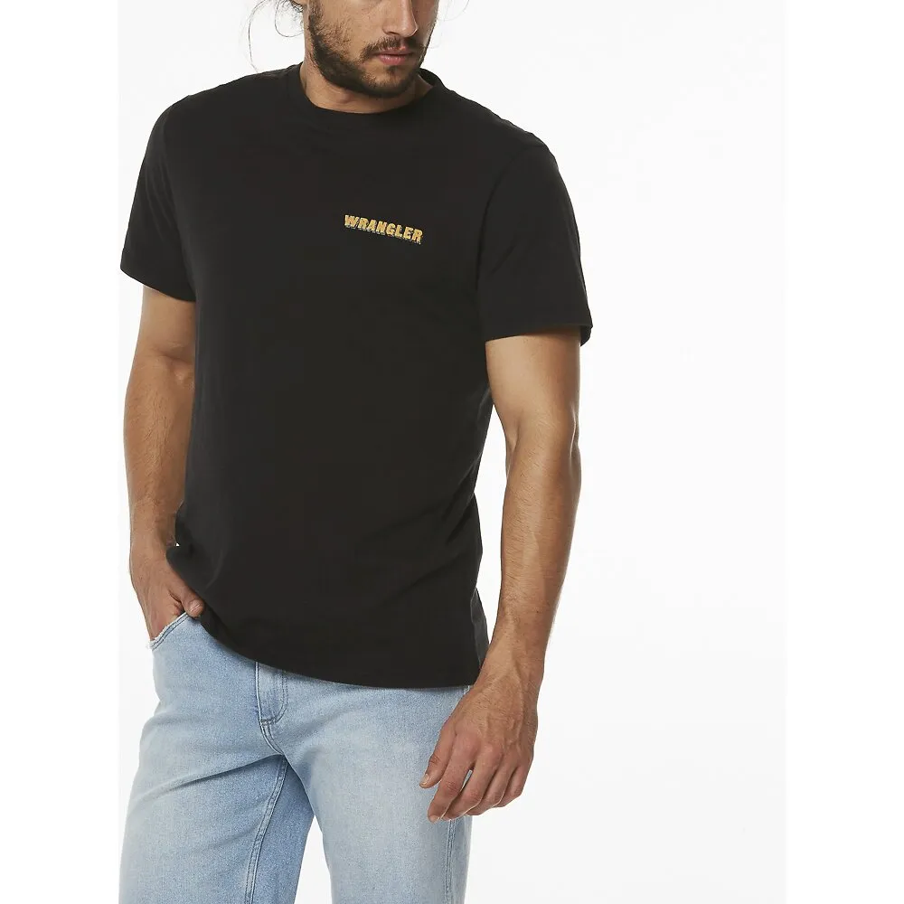 Wrangler Mens Desert King Tee Worn Black