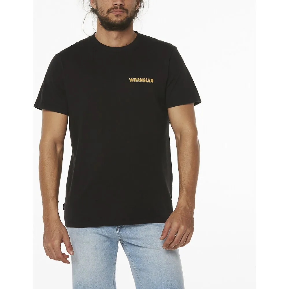 Wrangler Mens Desert King Tee Worn Black